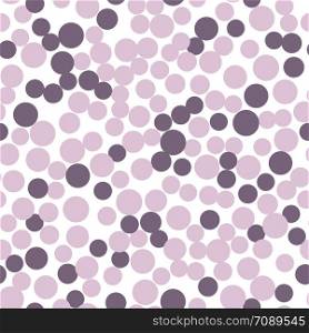 Pink circles seamless pattern. Minimalistic elements wallpaper. Simple background. Vector illustration. Abstract simple circles seamless pattern. Minimalistic elements wallpaper.