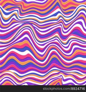 Pink color curved lines seamless pattern vector image