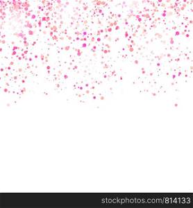 Pink Confetti Pattern Isolated on White Background.. Pink Confetti Pattern Isolated on White Background