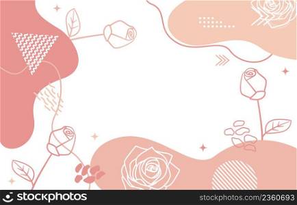 Pink Cute Nature Floral Flower Minimalist Girly Background Wallpaper