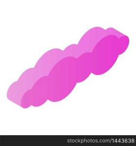 Pink data cloud icon. Isometric of pink data cloud vector icon for web design isolated on white background. Pink data cloud icon, isometric style