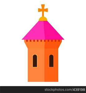 Pink dome of church icon. Cartoon illustration of pink dome of church vector icon for web. Pink dome of church icon, cartoon style