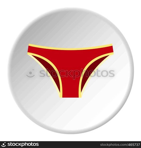 Pink female panties icon in flat circle isolated on white background vector illustration for web. Pink female panties icon circle