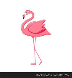 Pink flamingo vector illustration isolated on white background. EPS10. Pink flamingo vector illustration isolated on white background.