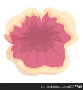 Pink flower icon cartoon vector. Floral spring. Small label. Pink flower icon cartoon vector. Floral spring