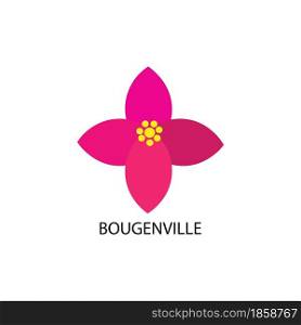 Pink flower icon logo vector design