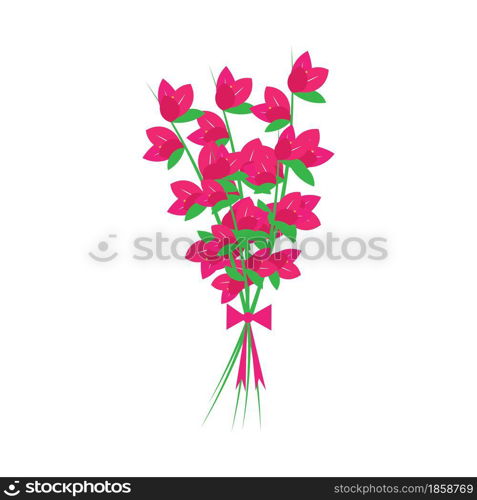 Pink flower icon logo vector design