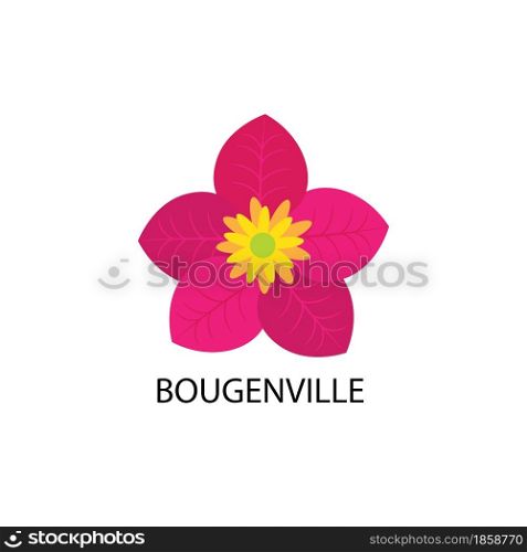 Pink flower icon logo vector design