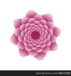 Pink flower icon vector illustration logo template