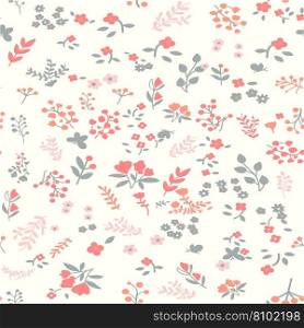 Pink flower with grey leaves Royalty Free Vector Image