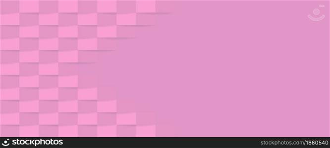 Pink geometric background for a cover, poster, banner, website or application. Flat design