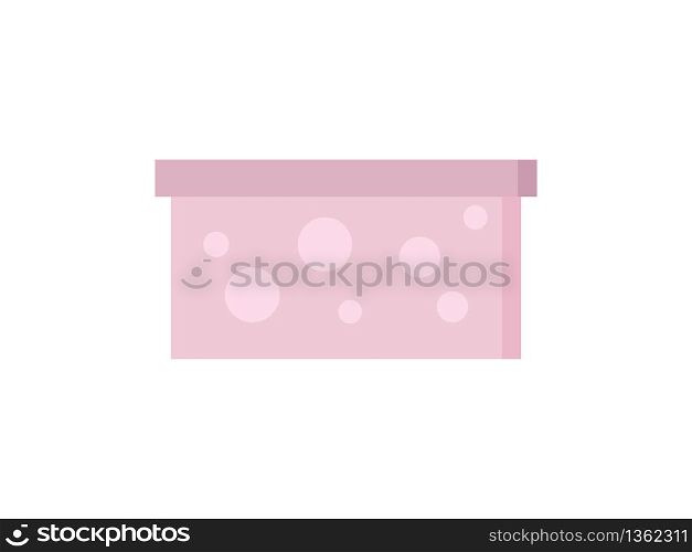 Pink gift box in flat style. Holiday present package. Giftbox icon isolated on white background. Vector illustration. Pink gift box in flat style. Holiday present package. Giftbox icon isolated on white background.