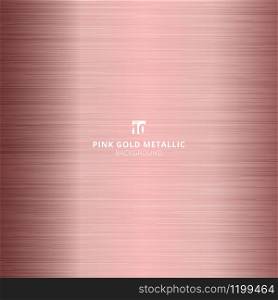Pink gold metallic metal polished background and texture. Vector illustration