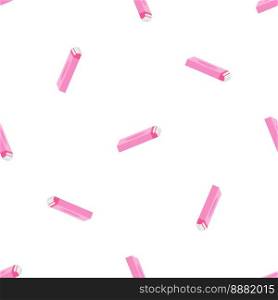 Pink gum sticks pattern seamless background texture repeat wallpaper geometric vector. Pink gum sticks pattern seamless vector