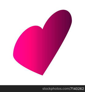 Pink heart icon. Isometric of pink heart vector icon for web design isolated on white background. Pink heart icon, isometric style