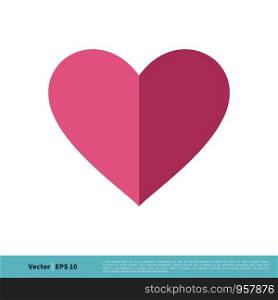 Pink Heart Love Icon Vector Logo Template Illustration Design. Vector EPS 10.