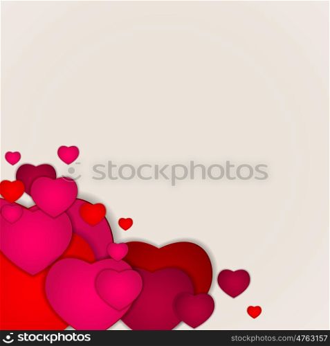 Pink Heart Lovely Background Vector Illustration EPS10. Heart Background Vector Illustration