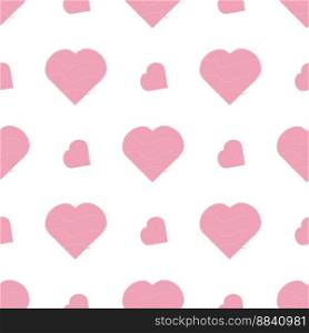Pink heart. Pink vector heart shapes in beautiful style on white background. Vector isolated collection.. Packaging pattern.