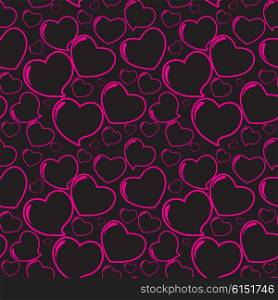 Pink Heart Seamless Pattern Vector Illustration EPS10. Heart Seamless Pattern Vector Illustration
