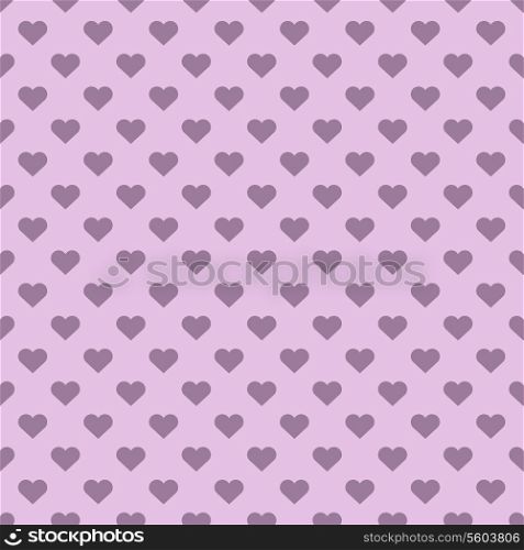 Pink heart shapes polka seamless vector background.