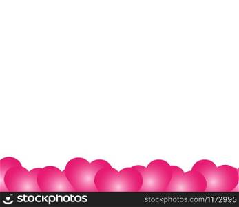 Pink hearts below for a banner for the holiday Valentine s Day. Hearts below for a banner for the holiday Valentine s Day
