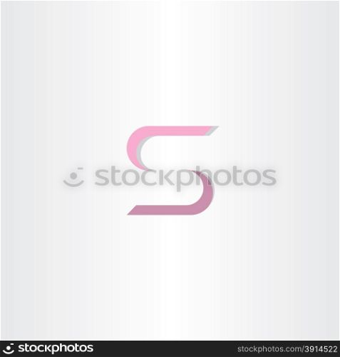 pink letter s logo design element