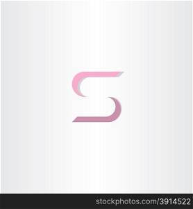 pink letter s logo design element