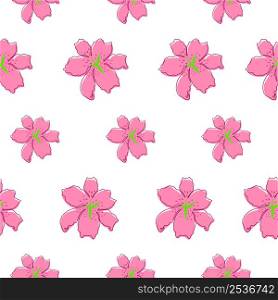 Pink Lilly seamless pattern. flower background vector illustration.