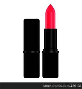Pink lipstick mockup. Realistic illustration of pink lipstick vector mockup for web. Pink lipstick mockup, realistic style