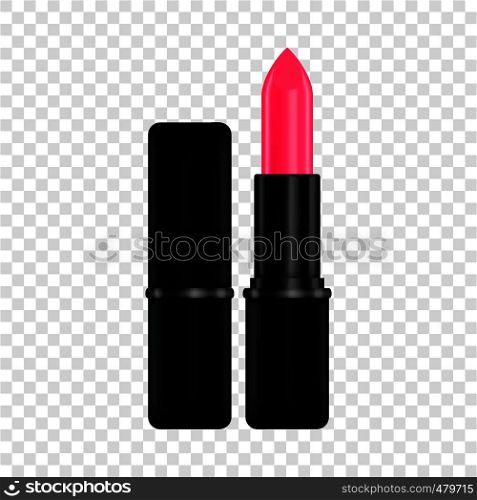Pink lipstick mockup. Realistic illustration of pink lipstick vector mockup for web. Pink lipstick mockup, realistic style