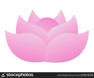 Pink lotus flower brochure element design. Yoga and meditation. Vector illustration with empty copy space for text. Editable shapes for poster decoration. Creative and customizable frame. Pink lotus flower brochure element design