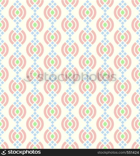 Pink Modern lotus shape seamless pattern on pastel background. Abstract pattern for graphic design and vintage style.