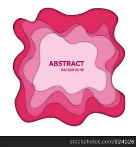 Pink paper cut abstract background, stock vector