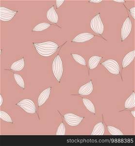 Pink pastel blooming Flowers. Realistic isolated seamless floral pattern on vintage background. Hand drawn wallpaper botanical print. Vector illustration.