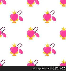 Pink perfume bottle pattern seamless background texture repeat wallpaper geometric vector. Pink perfume bottle pattern seamless vector