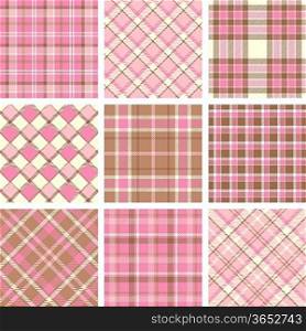 Pink plaid patterns