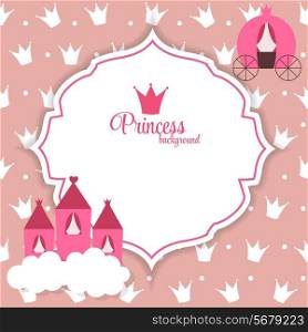 Pink Princess Abstract Background Vector Illustration. EPS10