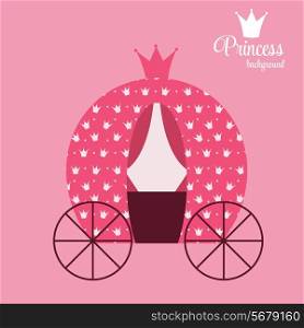 Pink Princess Crown Background Vector Illustration. EPS10