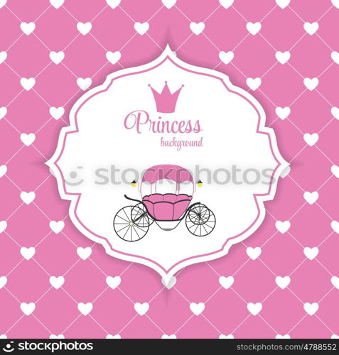 Pink Princess Crown Background Vector Illustration. EPS10. Princess Crown Background Vector Illustration.