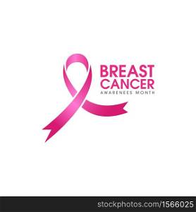pink ribbon breast cancer Vector illustration design