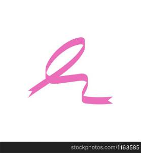 Pink ribbon graphic design template vector isolated illustration