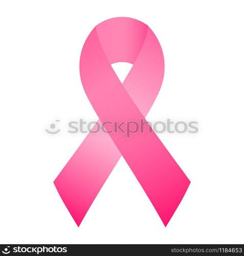 Pink ribbon symbol of the organizations supporting the program for the fight against breast cancer. Pink ribbon symbol of the organizations supporting the program