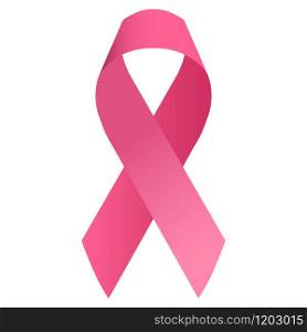 Pink ribbon symbol of the organizations supporting the program for the fight against breast cancer. Pink ribbon symbol of the organizations supporting the program f