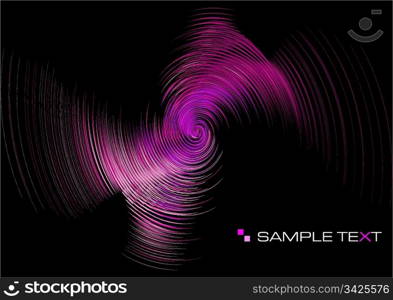 Pink ripple with copy space, vector illustration