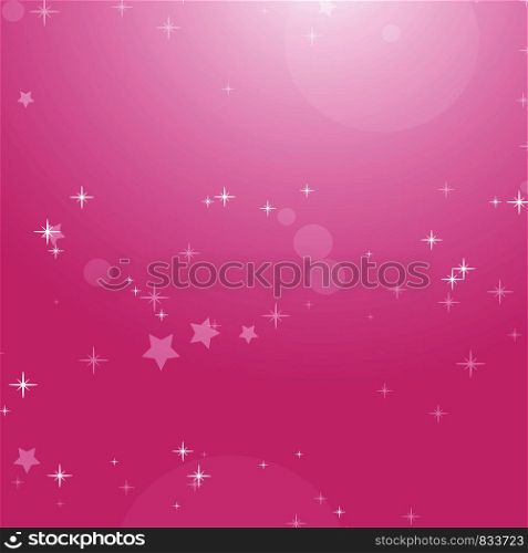 Pink romantic abstract background with stars and circles. Simple flat vector illustration. Pink romantic abstract background with stars and circles. Simple flat vector illustration.