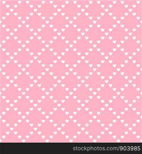 pink romantic heart background, seamless vector illustration