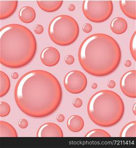 Pink round bubble seamless pattern vector illustration. Abstract colorful decorative circle background can be used for wallpaper, pattern fills, web page background, surface textures. Pink round bubble seamless pattern