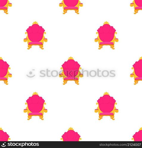 Pink royal princess throne pattern seamless background texture repeat wallpaper geometric vector. Pink royal princess throne pattern seamless vector