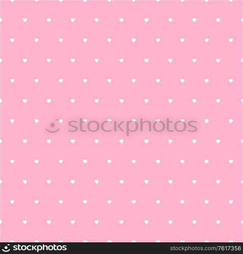 Pink seamless pattern with little hearts. Pink pattern with little hearts