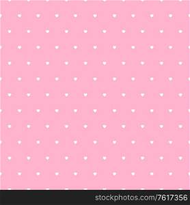 Pink seamless pattern with little hearts. Pink pattern with little hearts